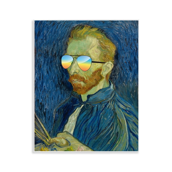 Funny Van Gogh Sunglasses Wall Plaque Art, design by Masters Redux