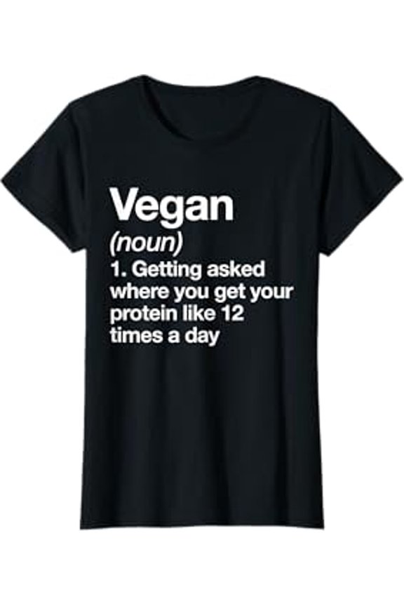 Funny Vegan Definition Graphic T-Shirt for Sports and Workout Enthusiasts
