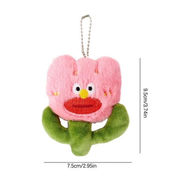 Funny Vegetable Flower Sun Duck Keychain Pendant Cute Plush Doll Toys Dripping Sweat Onion Garlic Keyring Bag Charms Decor Gift