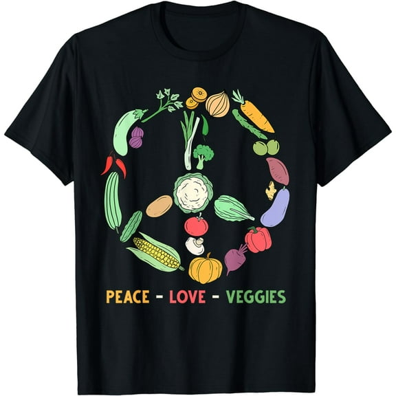 Funny Veggie Art For Women Men Vegan Food Vegetables Themed T-Shirt