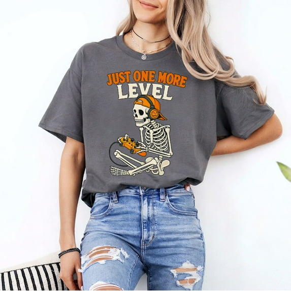 Funny Video Game Halloween Skeleton Gamer Costume Unisex T-Shirt, Fullsizes S-5XL Multicolors T-Shirt