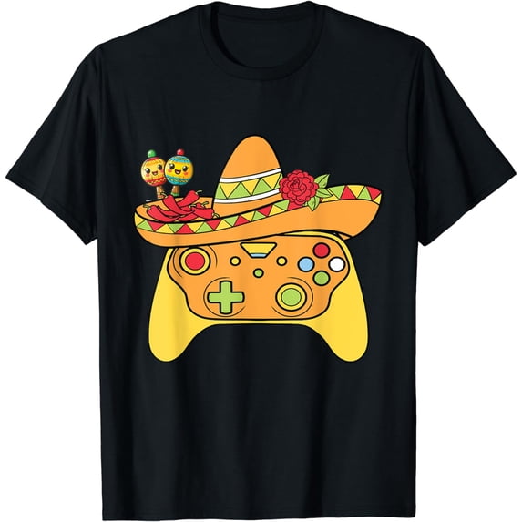 Funny Video Gamer Cinco De Mayo Gaming Lovers Boys Girl T-Shirt