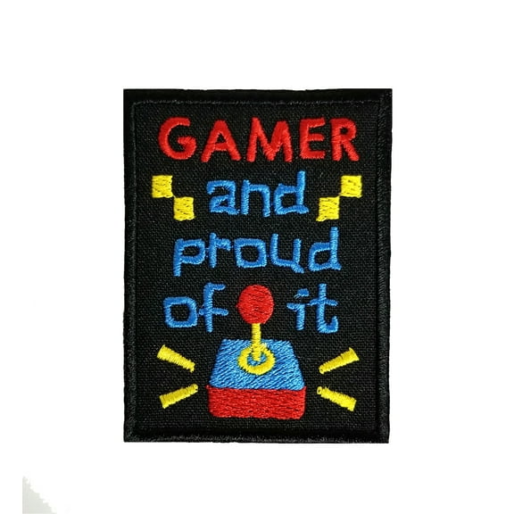 Funny Video Gamer Embroidered Iron On Patch