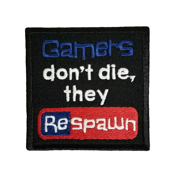 Funny Video Gamer Embroidered Iron On Patch