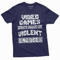 thumbnail image 1 of Funny Video Games Gamer T-shirt Console PC Gaming LAG Violence Humor Shirt, 1 of 5