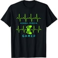 thumbnail image 1 of Funny Video Games Player Controller Heartbeat Gift Gaming T-Shirt, 1 of 4