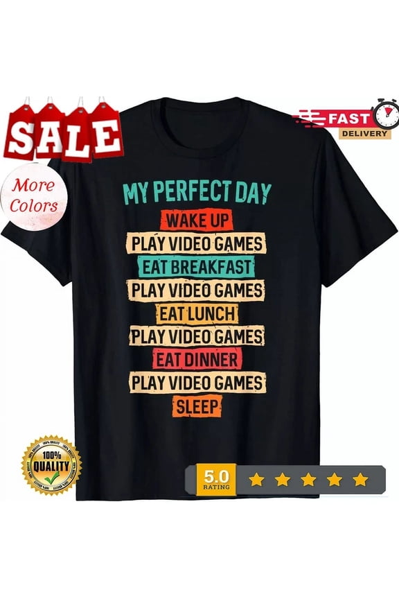 Funny Video Gaming Shirt For Teens Boys Men Gamer Gift T-Shirt S-5XL Birthday Gifts; For Men & Women, Unisex T-Shirt