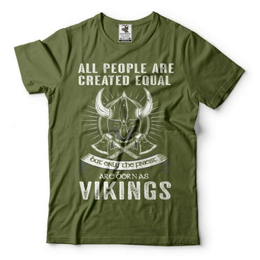 Funny Vikings T-Shirt Viking Patriotic Tee Viking Warrior Skull Helmet Tee Shirt Viking Gift (Medium Military Green)