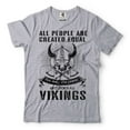 thumbnail image 1 of Funny Vikings T-Shirt Viking Patriotic Tee Viking Warrior Skull Helmet Tee Shirt Viking Gift (XX-Large Grey), 1 of 6