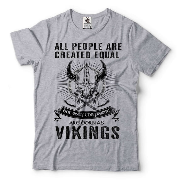 Funny Vikings T-Shirt Viking Patriotic Tee Viking Warrior Skull Helmet Tee Shirt Viking Gift