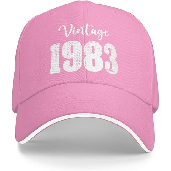 Funny Vintage 1983 40th Birthday Gift Baseball Cap Summer Sun Hat Gift Women Trucker Hat Snapback Hat Men Dad Hat Black