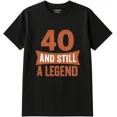 thumbnail image 1 of Funny Vintage 40th Birthday Legend Unisex Gift for Men Women Graphic Short Sleeve T-Shirt, 1 of 6
