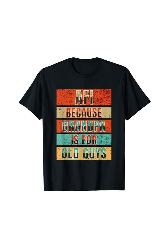 Funny Vintage Afi Icelandic Grandpa T-Shirt for Humorous Grandfather Gifts