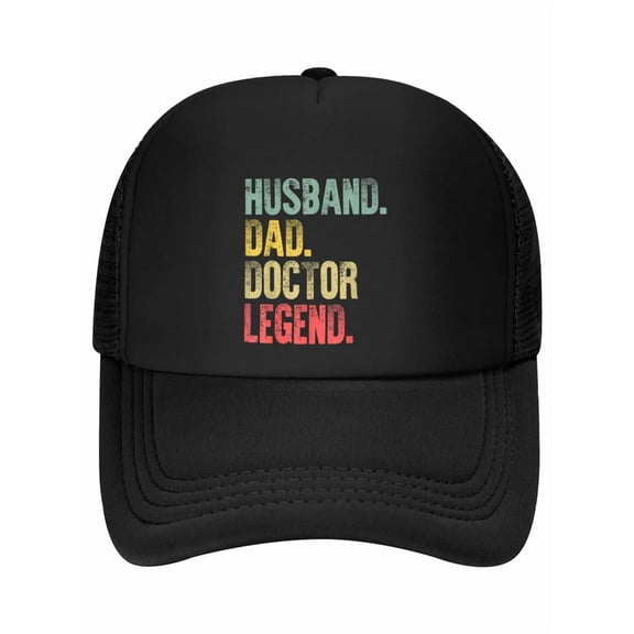 Funny Vintage Baseball Cap Husband Dad Doctor Legend Retro Baseball Cap