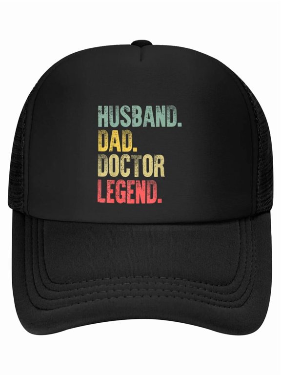 Funny Vintage Baseball Cap Husband Dad Doctor Legend Retro Baseball Cap