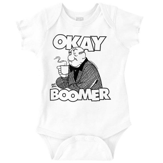 Funny Vintage Comic Strip Okay Boomer Bodysuit Jumper Boys Infant Baby Brisco Brands 18M
