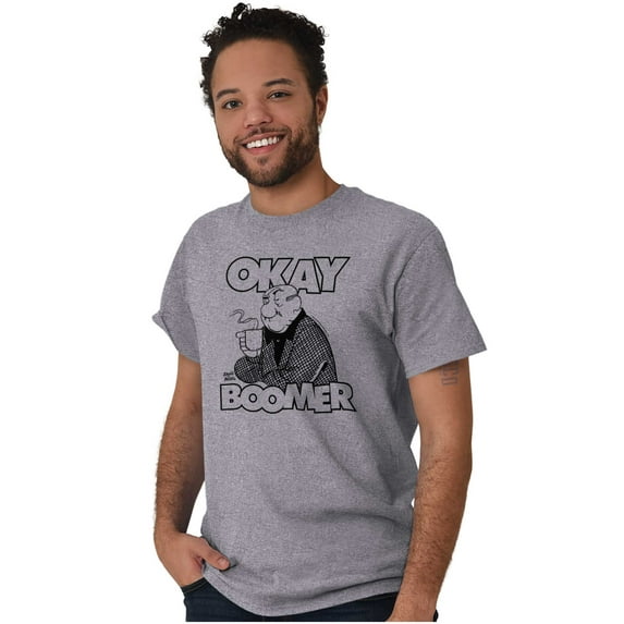 Funny Vintage Comic Strip Okay Boomer Men's Graphic T Shirt Tees Brisco Brands S