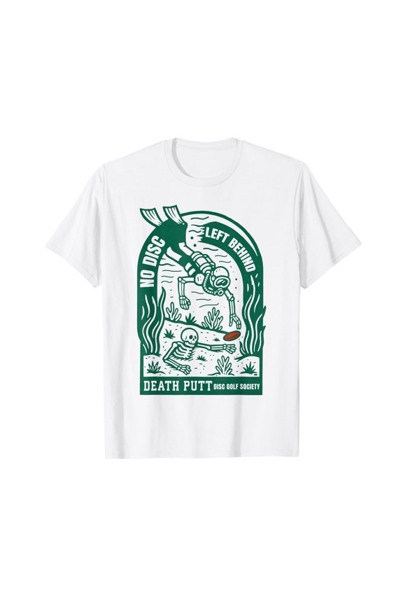 Funny Vintage Disc Golf Skeleton T-Shirt - Perfect Gift for Disc Golf Enthusiasts