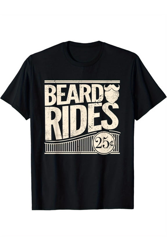 Funny Vintage Distressed Mens Beard T-Shirt, weight 220g. Men's high quality cotton T-shirt, comfortable, versatile, soft and breathable, short-sleeved top