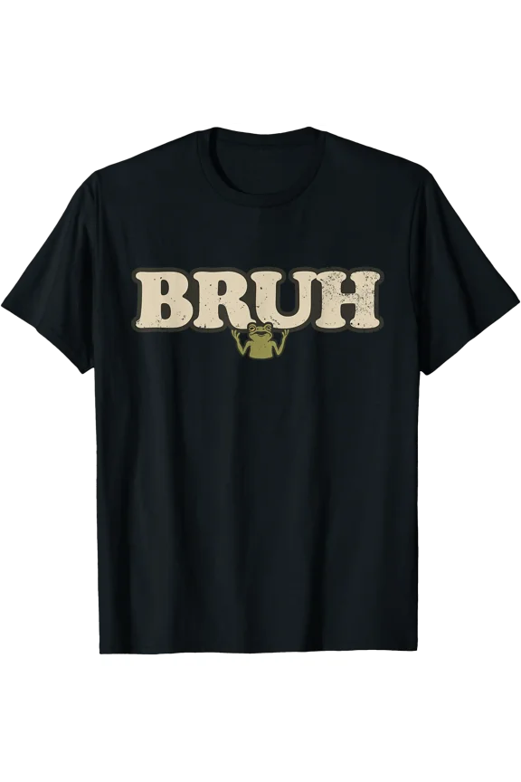 Funny Vintage Frog Attitude Meme - Bruh Frog T-Shirt, Unisex T-Shirt