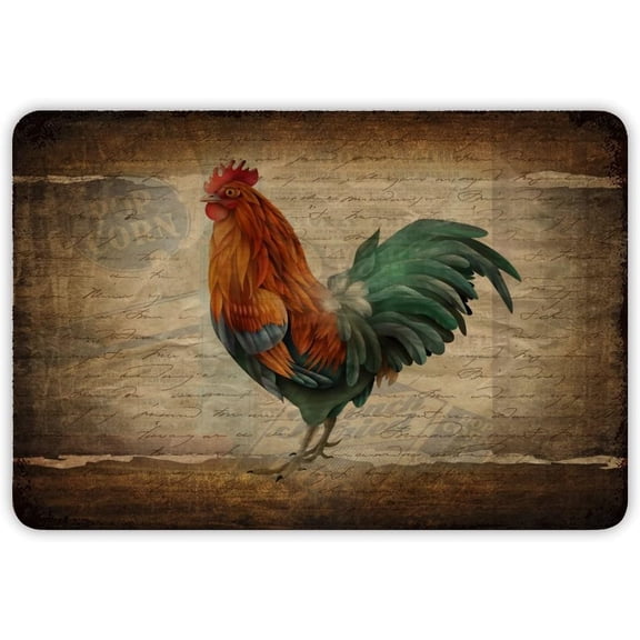 Funny Vintage Metal Sign Vintage Farm Rooster Aluminum Sign 12x8 inch Metal Tin Sign Retro Wall Door Hanger Decor Sign