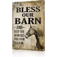 thumbnail image 1 of Funny Vintage Metal Signs Bless Our Barn Horse Tin Sign for Home Kitchen Retro Decor Yard Garden Outdoor 12×8 Inch, 1 of 6
