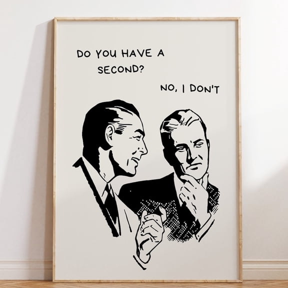 Funny Vintage Office Print: Retro Corporate Art UNFRAMED PAPER POSTER, Home Decor, Vintage Gift, Living Room Dercor