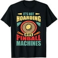 thumbnail image 1 of Funny Vintage Pinball Gamer Flipper Flipping Ball Lover Gag T-Shirt men and women can wear, black, white, gifts, 1 of 4