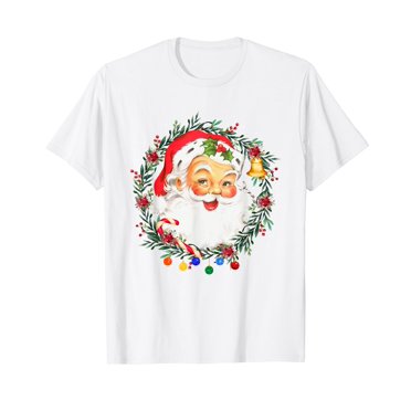 Vintage Santa Pink Hat Comfort Colors Tee - Limeberry Designs Medium / Bay