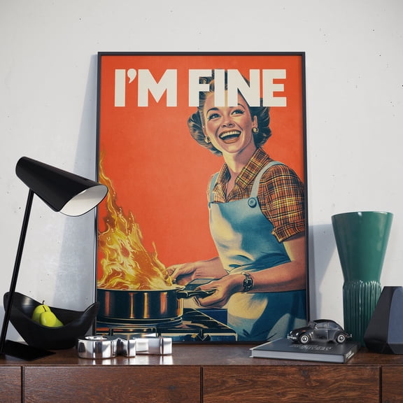 Funny Vintage Retro Poster, Sarcastic Kitchen Wall Art, Dark Humor Print, Mid Century Pop Art, Sassy, 1950s Housewife Gift , Poster Print Only