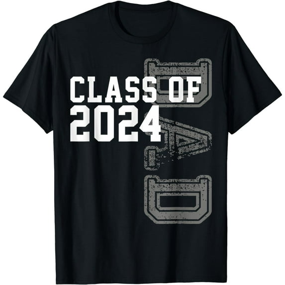 Funny Vintage Senior 2024 Class Grad Proud Dad Class of 2024 T-Shirt