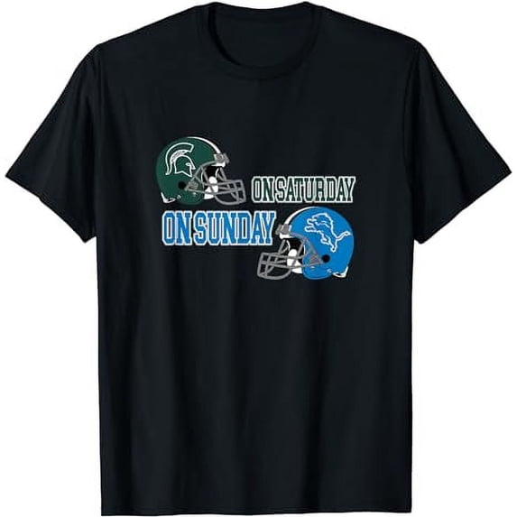 Funny Vintage Spartan on Saturday Lion on Sunday Womens Mens T-Shirt