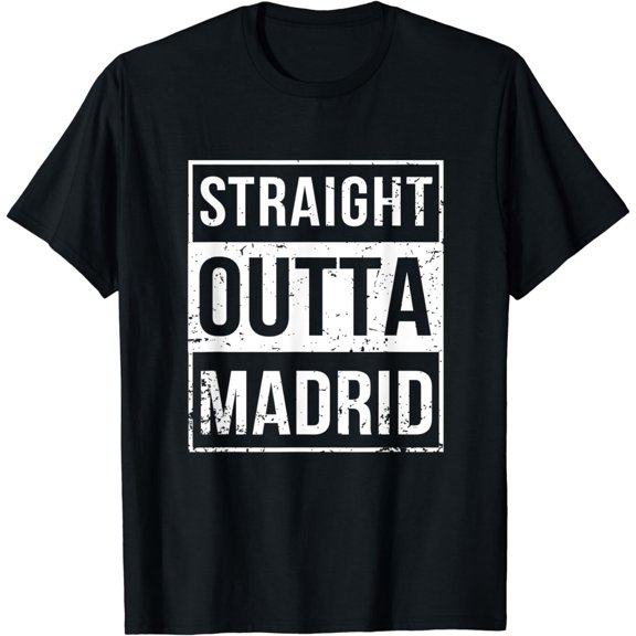 Funny Vintage Straight Outta Madrid Spain Europe T-Shirt