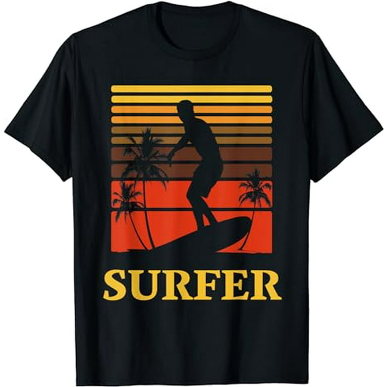 Funny Vintage Surf Design For Men Boys Surfing Surfboard T Shirt Walmart