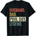 thumbnail image 1 of Funny Vintage Swimming Husband Dad Pool Guy Legend T-ShirtMen's and women's gift, black and white T-shirt, size: Extra large S-4XL, 1 of 4