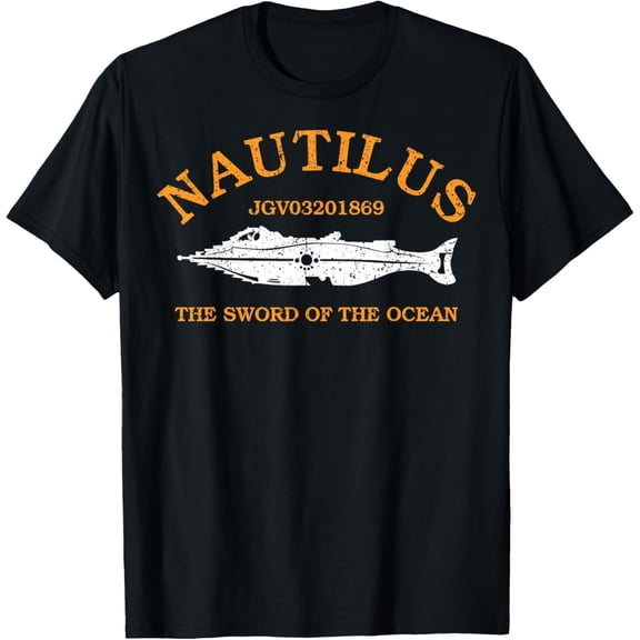 Funny Vintage The Nautilus Black Retro Animal Graphic Gift Unisex T-Shirt