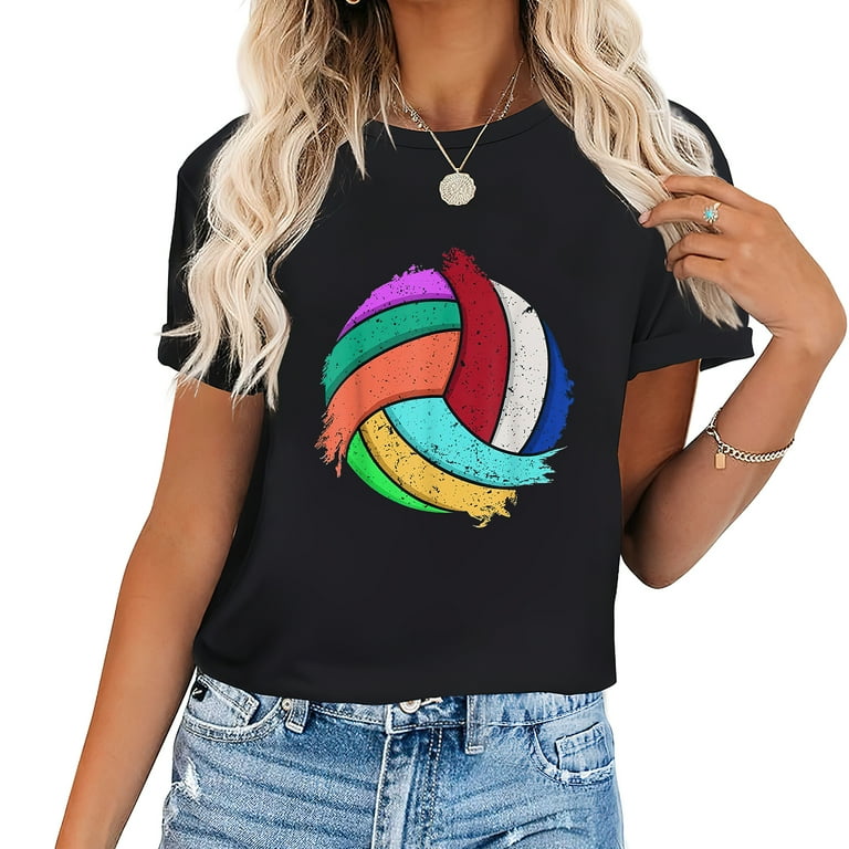 Funny Short Sleeve Volleyball Shirt For Girls And Women Funny Short Sleeve Volleyball Shirt For Girls And Women
