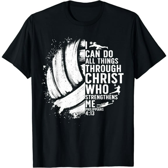 Funny Volleyball Christian Design For Men Women Boys Girls T-Shirt