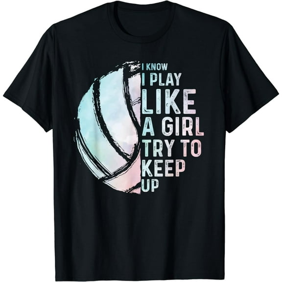 Funny Volleyball Design Girls Women Youth Teen Sports Lovers T-Shirt