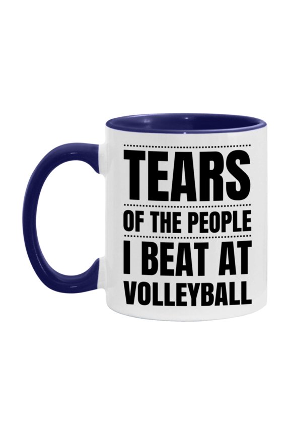 Funny Volleyball Mug - "Tears Of The People I Beat At Volleyball" - 11Oz Or 15Oz Ceramic Coffee Cup