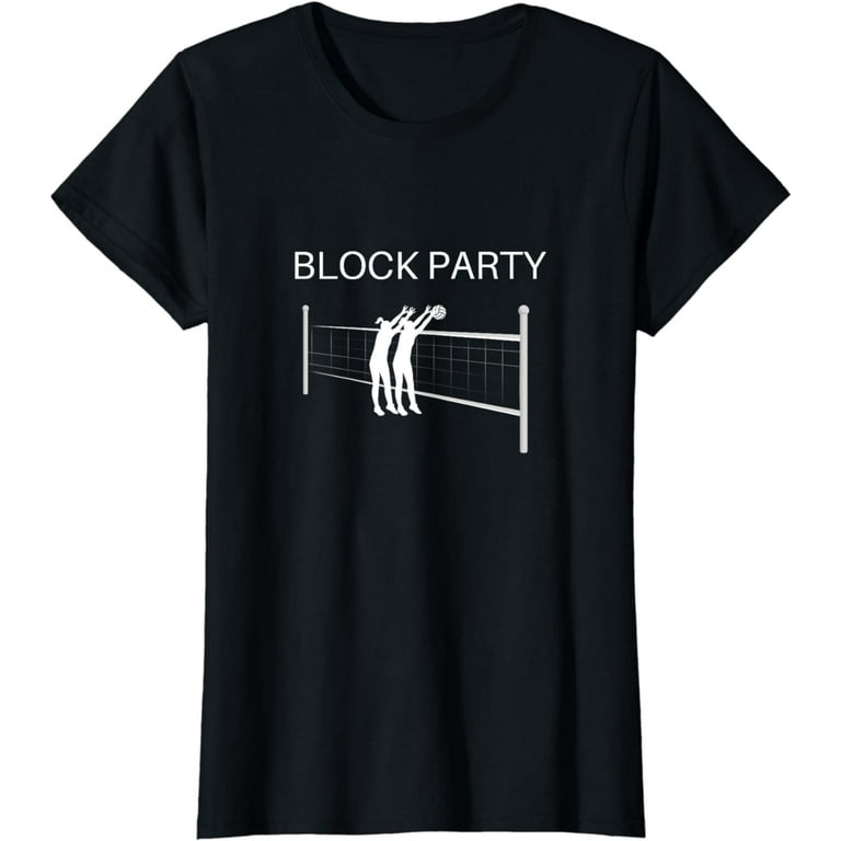 NEWDESIGN Funny Volleyball Players Block Party T Shirt Adult Unisex Size Small Black
