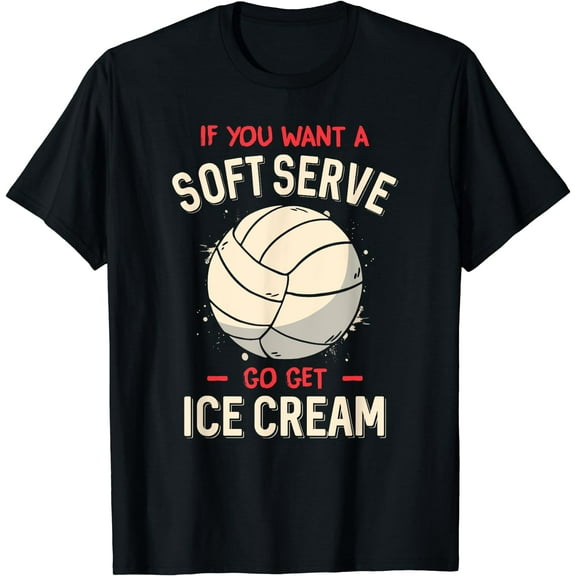 Funny Volleyball Shirt For Girls Teens Women Funny Creative Graphic T-Shirt Black 2X-Large