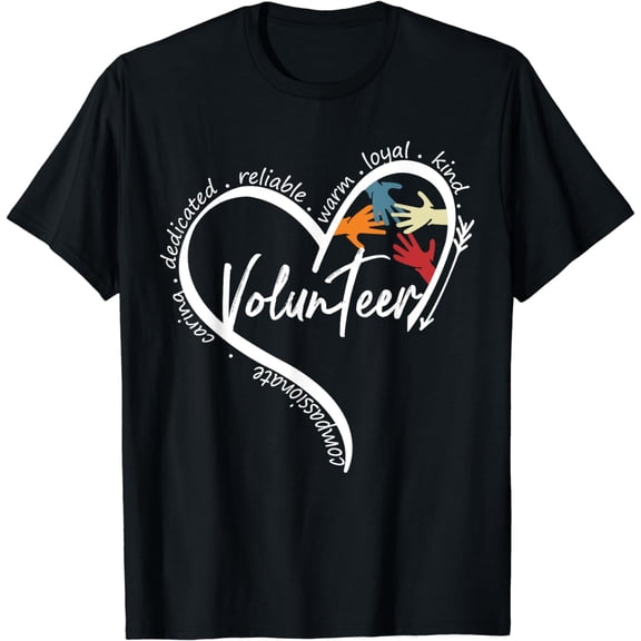 Funny Volunteer Graphic Tees Tops Back To School, Art T-Shirt mens t hirt men，black，women，misfits，journey ，boys