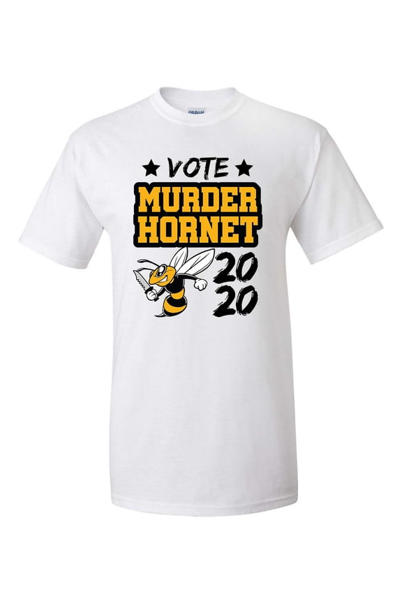 Funny Vote Murder Hornet 2020 Short Sleeve T-shirt-White-large