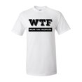 thumbnail image 1 of Funny WTF Wear The Facemask Unisex Adult Short Sleeve T-shirt-White-small, 1 of 4