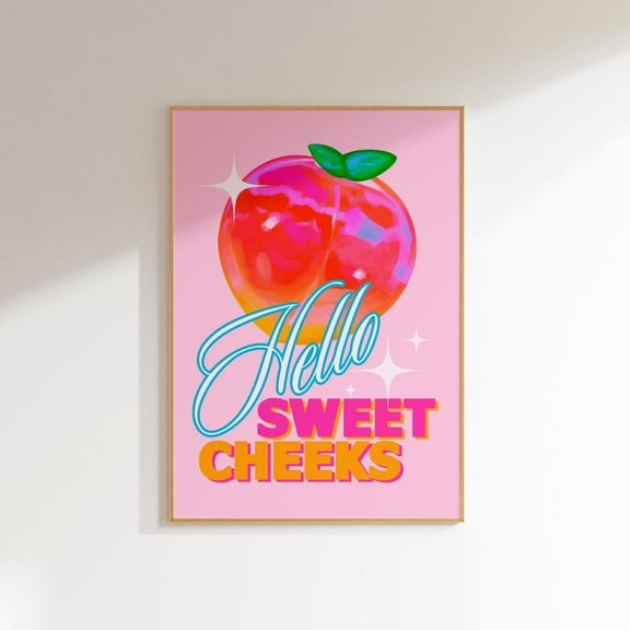 Funny Wall Art Print Maximalist Decor, Bathroom Wall Art College Apartment Decor Funky Decor Retro Print, Girly Wall Art Preppy Room Decor Wall Art, Modern Wall Decor, 8x12 UNFRAMED