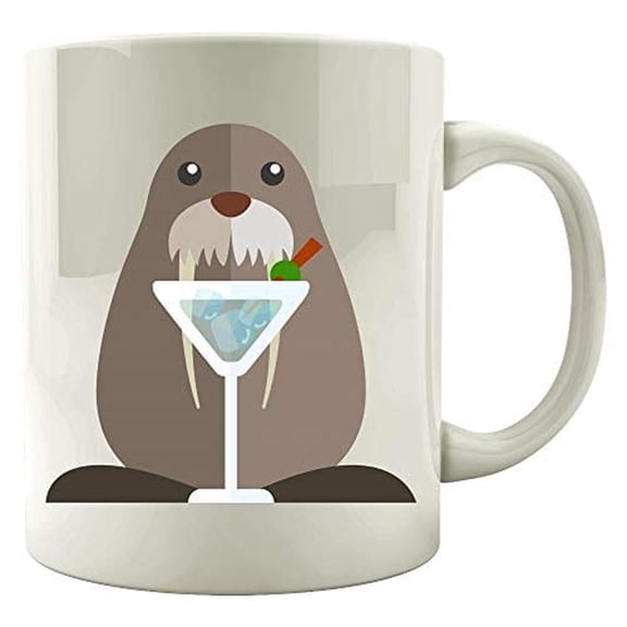 Funny Walrus 11 oz Coffee Mug - Marine Humor White Ceramic Gift