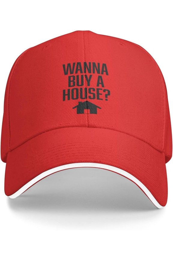 Funny Wanna Buy A House Realtor Real Estate Gifts Gray Womens Baseball Cap Unisex Fashion Mens Outdoor Travel Headwear
