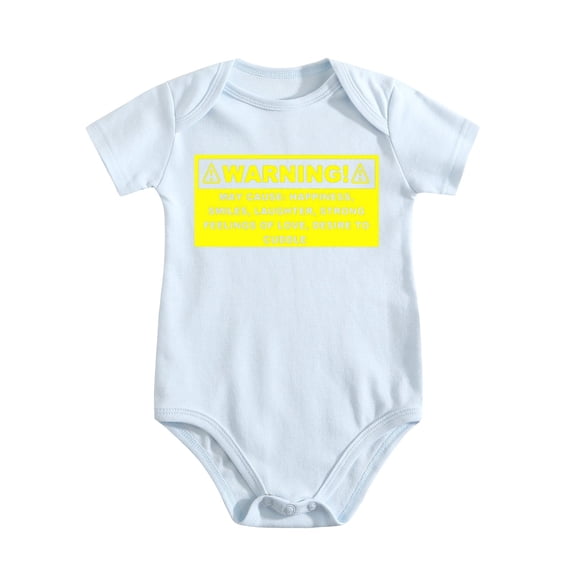 Funny Warning Baby Bodysuit - Cute One-Piece Romper for Infant Boys Or Girls, Baby Shower Gift Baby Blue-style 6-9M