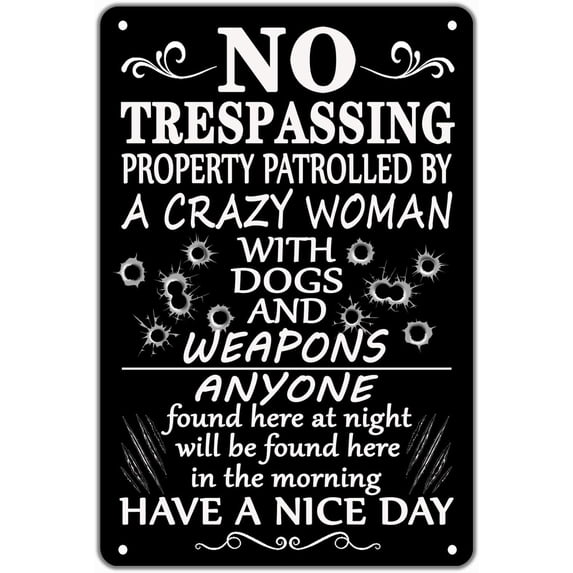 Funny Warning Metal Signs Yard Decor Private Property No Trespassing Sign Warning You Are No Longer Trespassing You Are A Target Outdoor Tin Signs Vintage Home Backyard Garage Man Cave Or Wall